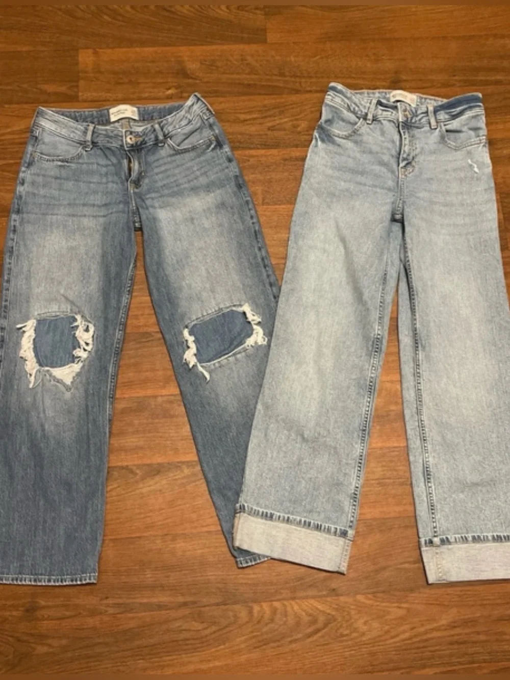 Abercrombie Kids Girls Jeans Size 11/12 Wide Leg Baggy